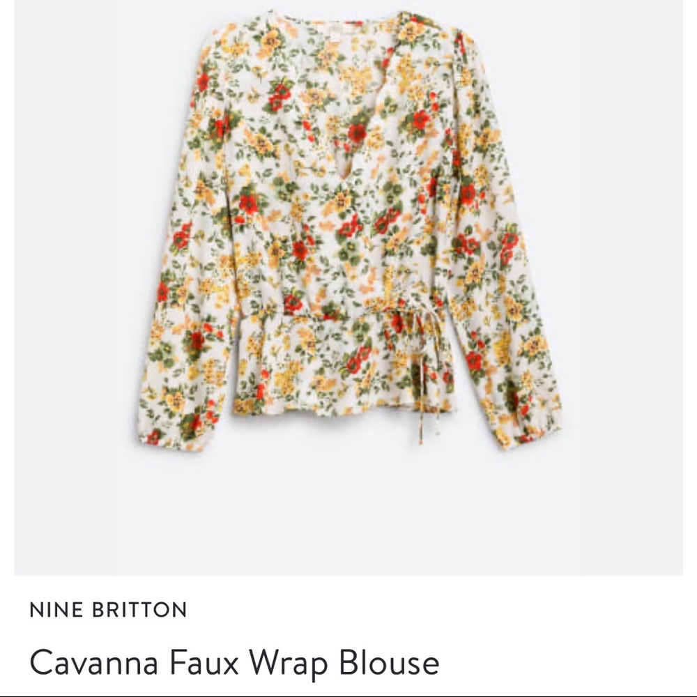 NINE BRITTON
Cavanna Faux Wrap Blouse